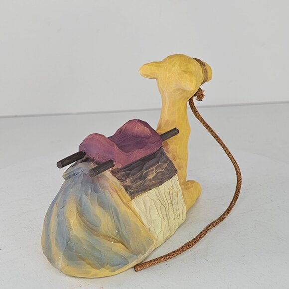 Camel Figurine With Saddle & Rope Halter Resin Nativity Animal Christmas - Picture 5 of 8